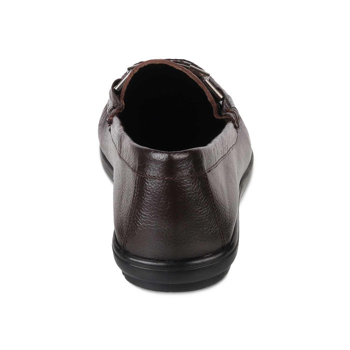 The Uffizi Brown Men's Leather Loafers Tresmode - Tresmode