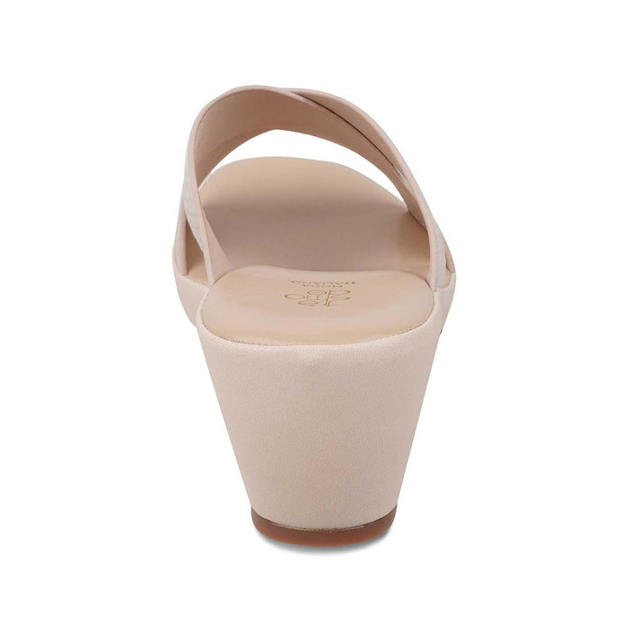 The Wedcross Beige Women's Casual Block Heel Sandals Tresmode - Tresmode