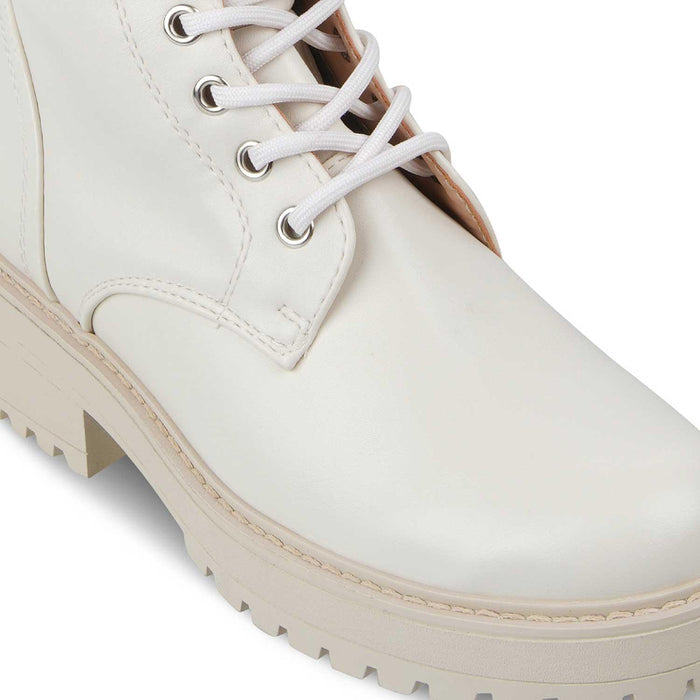 The White Beige Women's Knee-length Boots Tresmode - Tresmode