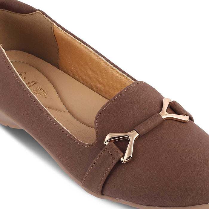 The Yorky-2 Brown Women's Dress Ballerinas Tresmode - Tresmode