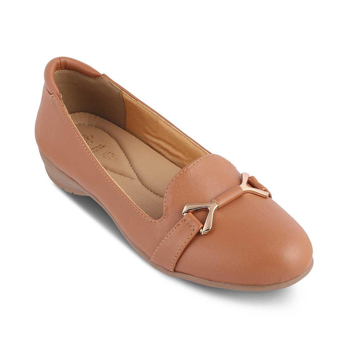 The Yorky-2 Tan Women's Dress Ballerinas Tresmode - Tresmode