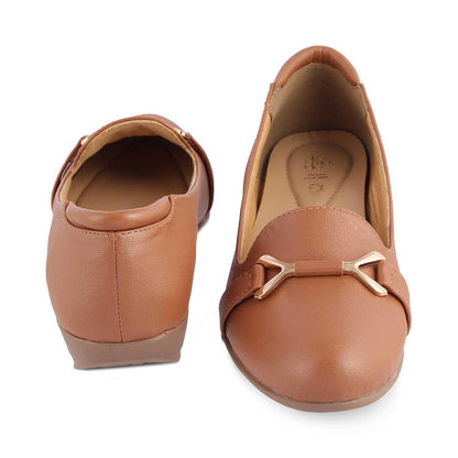 The Yorky-2 Tan Women's Dress Ballerinas Tresmode - Tresmode