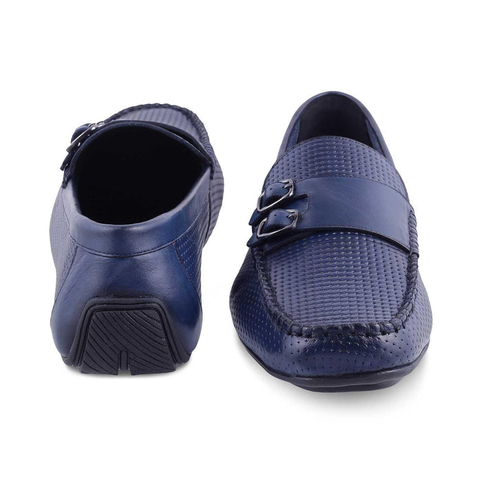 The Yosa Blue Men's Double Monk Shoes Tresmode - Tresmode