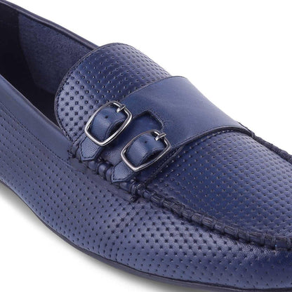The Yosa Blue Men's Double Monk Shoes Tresmode - Tresmode