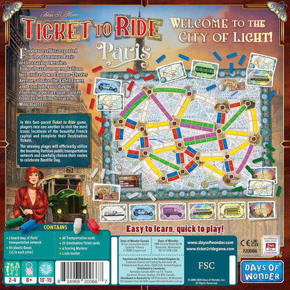 Ticket To Ride Strategy Board: Paris