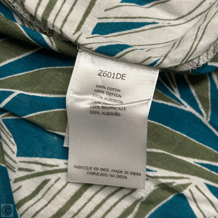 Top 3/4 Sleeve By Molly Bracken In Blue & Green, Size: L