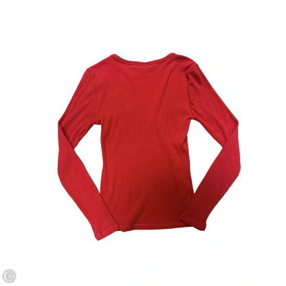 Top Long Sleeve By Old Navy In Red, Size: Xs