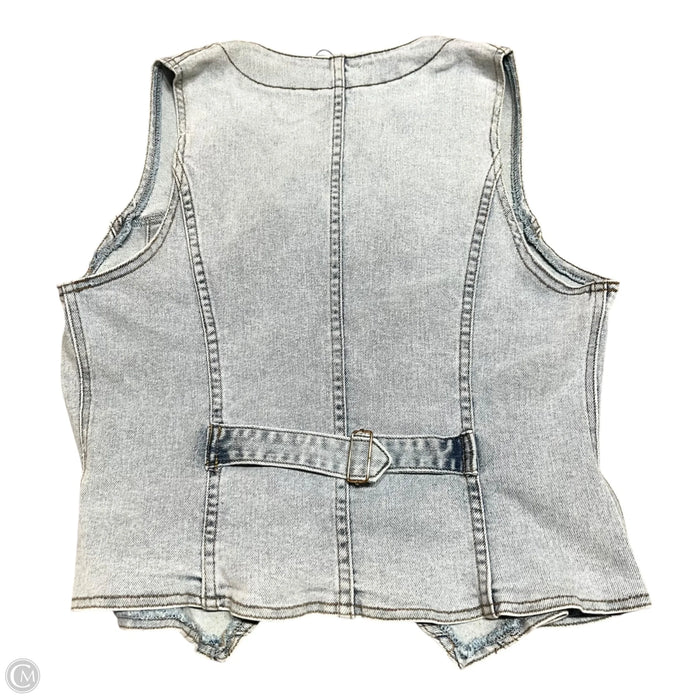 Top Sleeveless By Molly Bracken In Blue Denim, Size: Xl