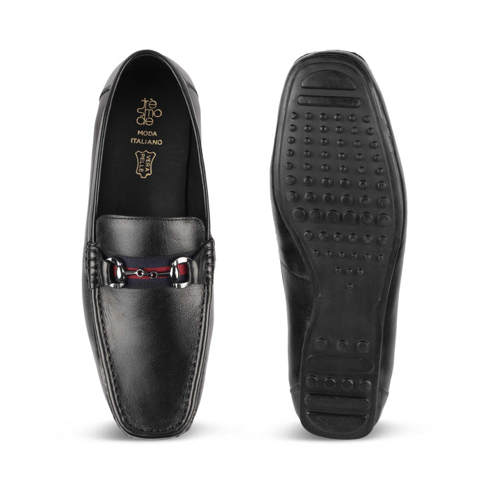 Bilbao Black Men's Sophisticated Leather Loafers Tresmode