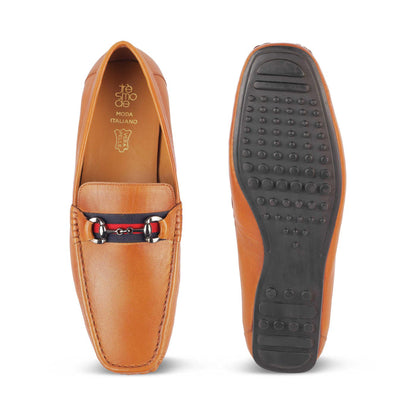 Bilbao Tan Men's Sophisticated Leather Loafers Tresmode