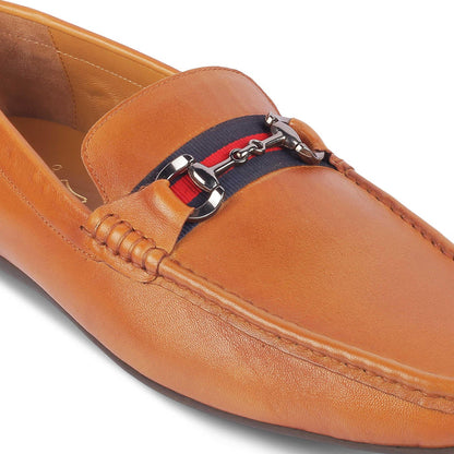 Bilbao Tan Men's Formal Leather Loafers Tresmode