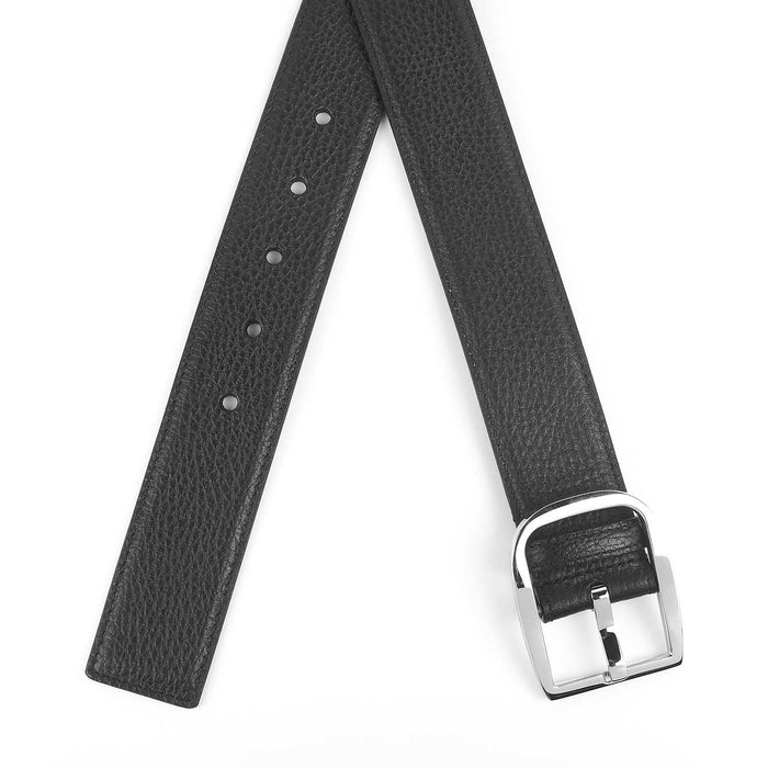 Caeser Black Metallic Buckle Belt For Men Tresmode