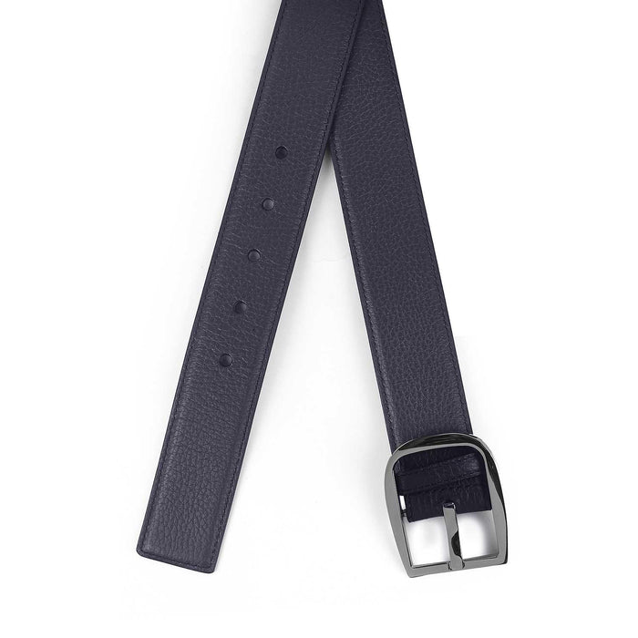 Caeser Blue Metallic Buckle Belt For Men Tresmode