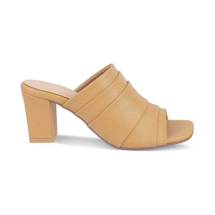 Coco Beige Women's Block Heel Sandals Tresmode