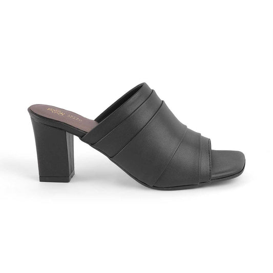 Coco Black Women's Block Heel Sandals Tresmode