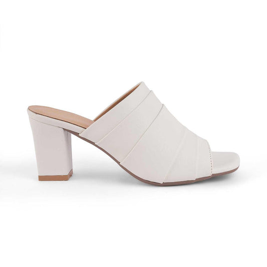 Coco White Women's Block Heel Sandals Tresmode