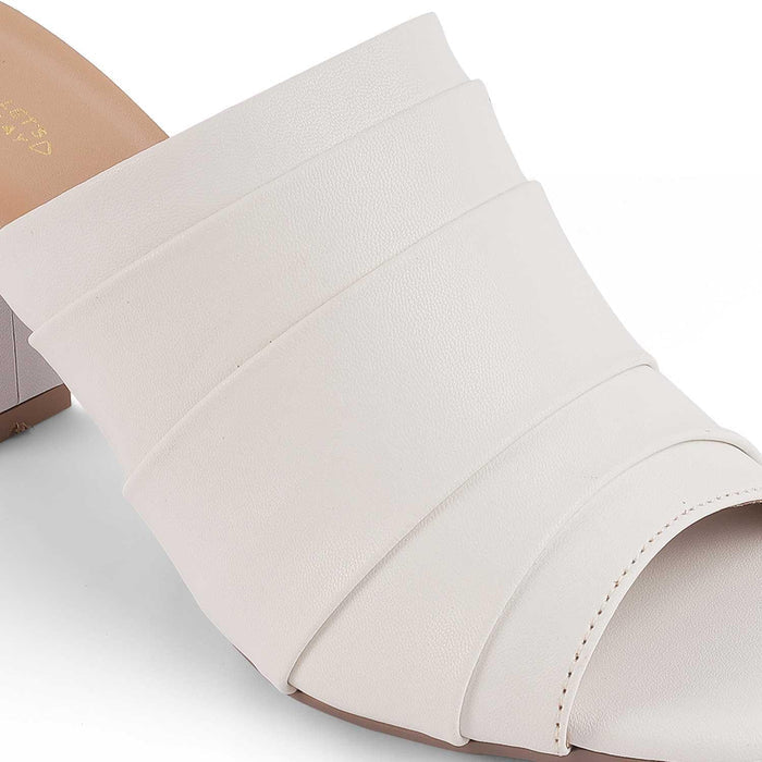 Coco White Women's Casual Block Heel Sandals Tresmode