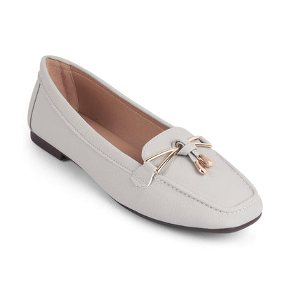 Coyent Grey Women's Square Shape Loafers Tresmode