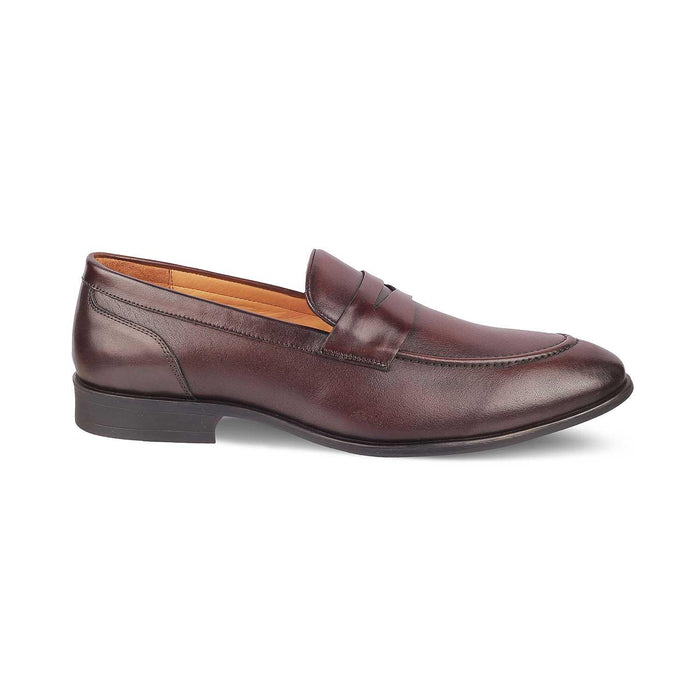 Dawson Brown Men's Leather Penny Loafers Tresmode