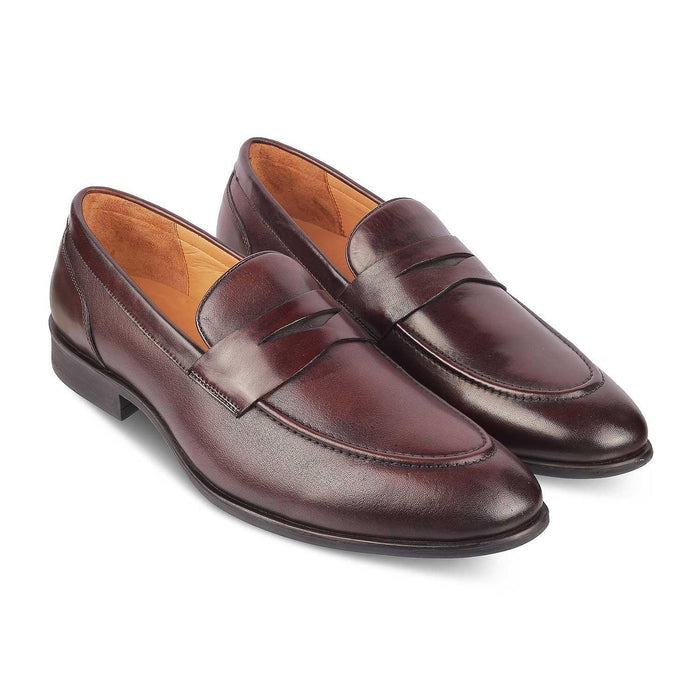 Dawson Brown Men's Modern Design Penny Loafers Tresmode