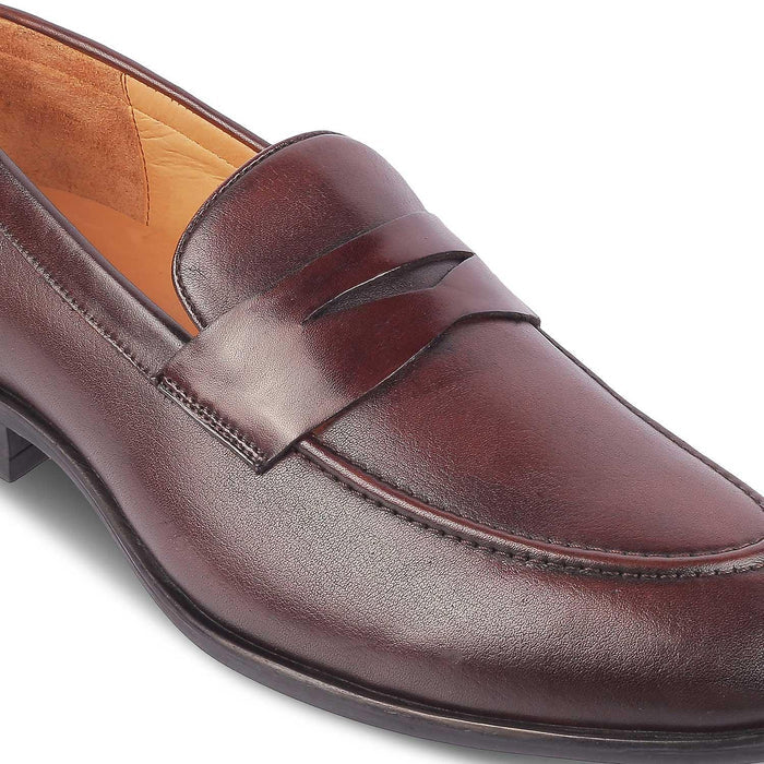 Dawson Brown Men's Formal Leather Penny Loafers Tresmode