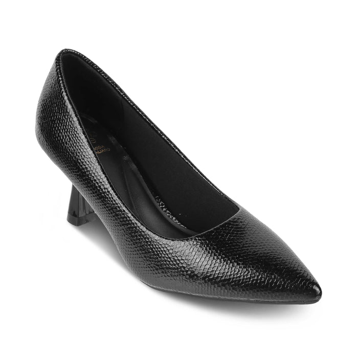 Dussel Black Women's Pointed Shape Pumps Tresmode