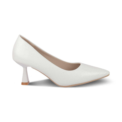 Dussel White Women's 2.5-inch Pumps Tresmode