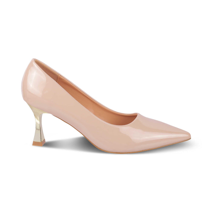 Elysee Beige Women's 3-inch Pumps Tresmode