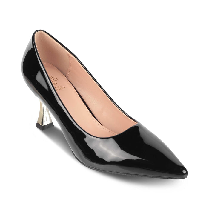 Elysee Black Women's Pointed Shape Pumps Tresmode
