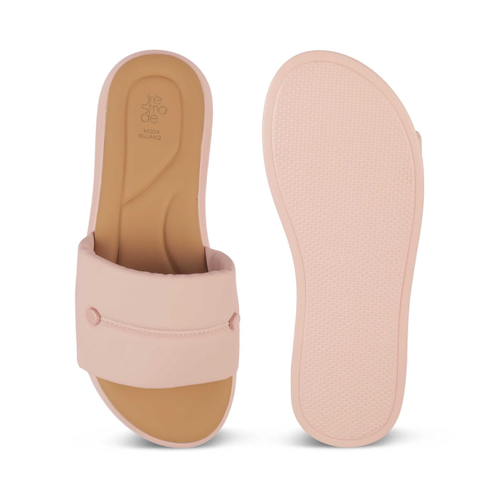 Evershine Pink Women's TPR Sole Flats Tresmode