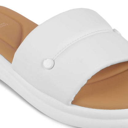 Evershine White Women's Casual Platform Flats Tresmode
