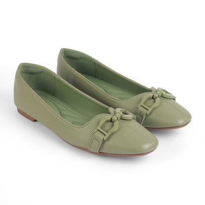 Fare Green Women's Elegant Ballerinas Tresmode