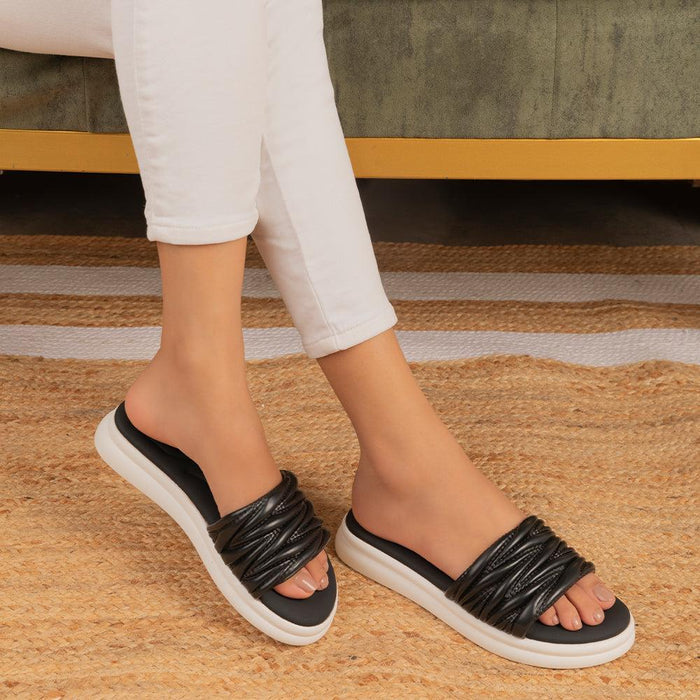 Flatform Black Women's Platform Flats Tresmode