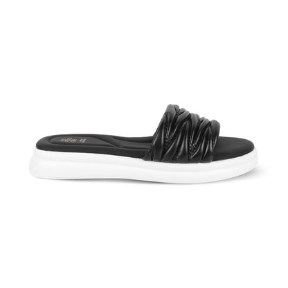 Flatform Black Women's 1.5-inch Platform Flats Tresmode