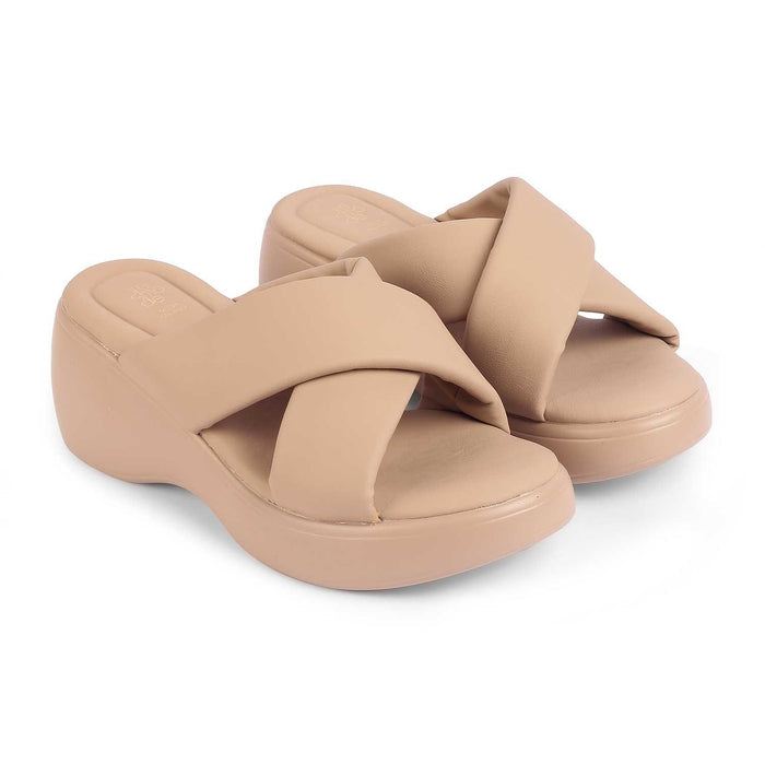 Kishio Camel Women's 3-inch Wedge Heel Sandals Tresmode