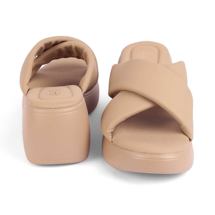 Kishio Camel Women's Criss-cross Wedges Tresmode