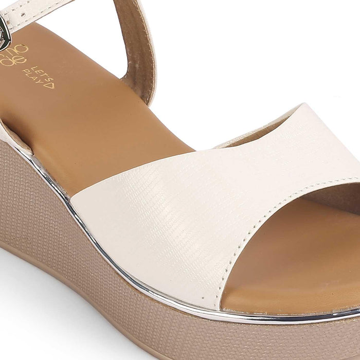 Lannes White Women's Dress Wedges Tresmode