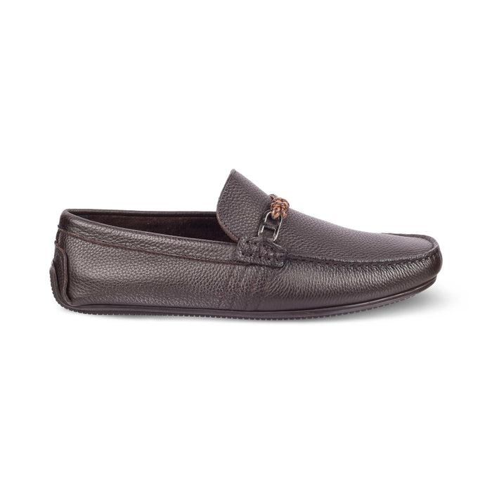 Monoc Brown Men's Leather Driving Loafers Tresmode