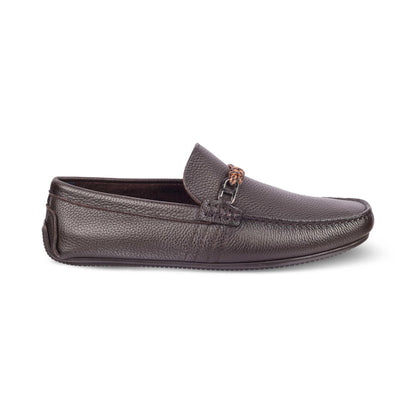 Monoc Brown Men's Leather Driving Loafers Tresmode