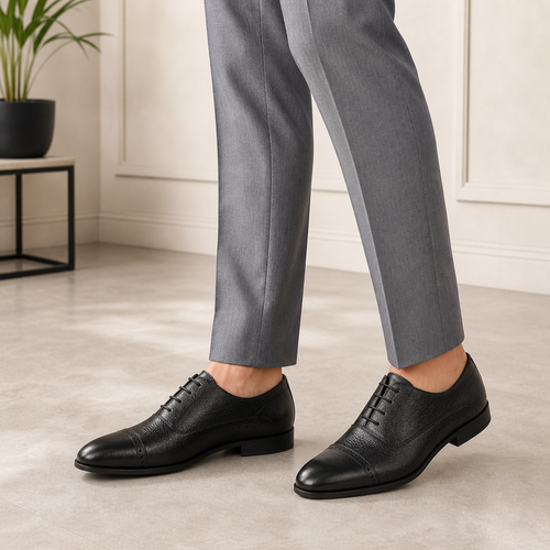 Tresmode Napier Black Men's Oxford Lace Ups