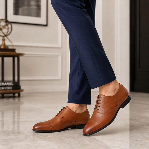 Tresmode Napier Tan Men's Oxford Lace Ups