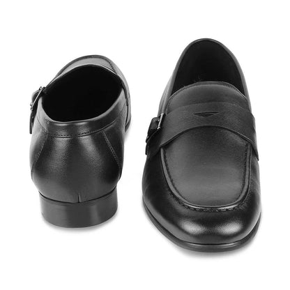 Neno Black Men's Comfortable Leather Loafers Tresmode