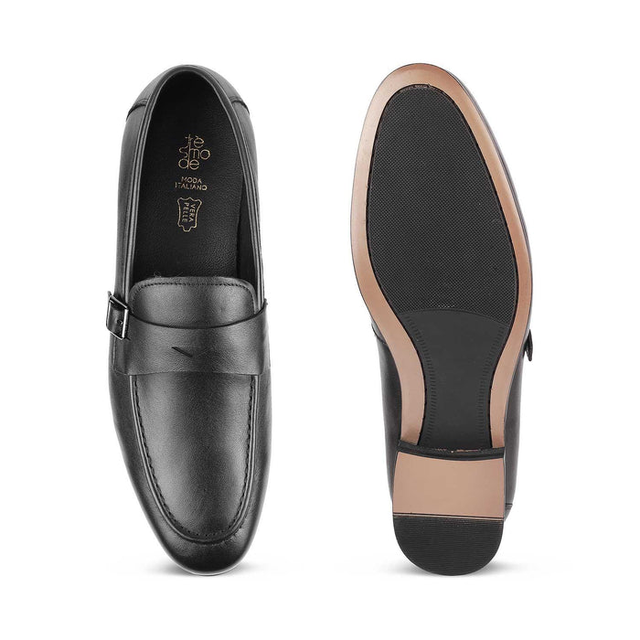 Neno Black Men's Sophisticated Leather Loafers Tresmode