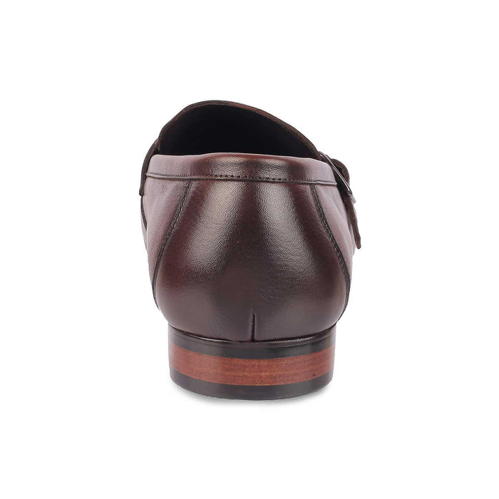 Neno Brown Men's Leather Loafers Almond Shape Tresmode