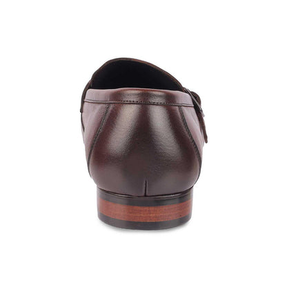 Neno Brown Men's Leather Loafers Almond Shape Tresmode