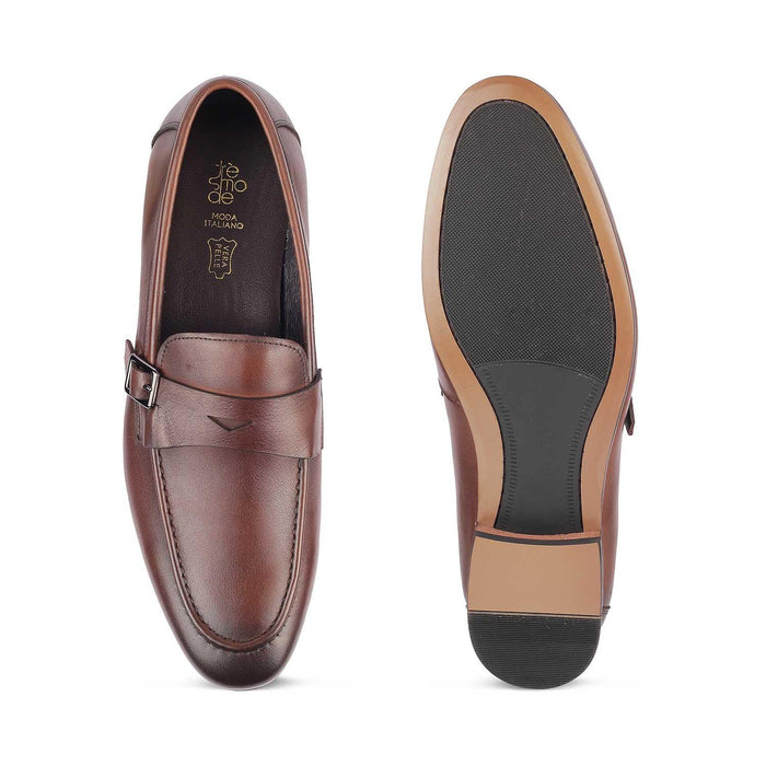 Neno Brown Men's Sophisticated Leather Loafers Tresmode