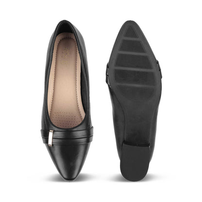 Newar Black Women's Formal Block Heel Pumps Tresmode