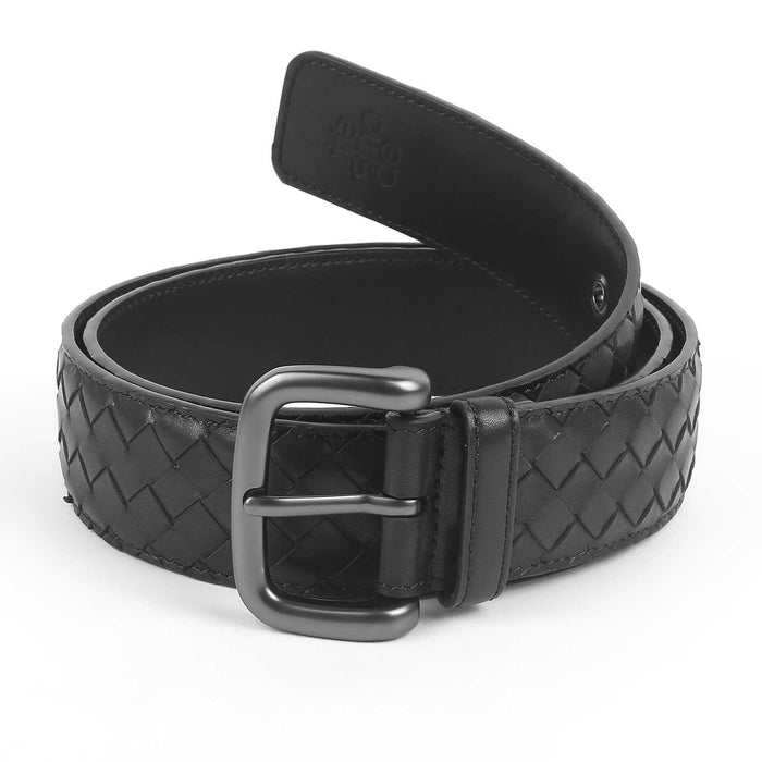 Newton Black Genuine Leather Belt For Men Tresmode