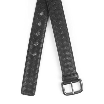 Newton Black Metallic Buckle Belt For Men Tresmode