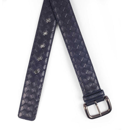 Newton Blue Metallic Buckle Belt For Men Tresmode